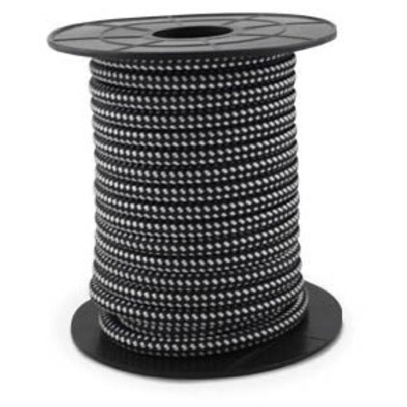 Câble électrique textile 10 mètres 2x0.75mm Noir / Blanc GSC 3902990