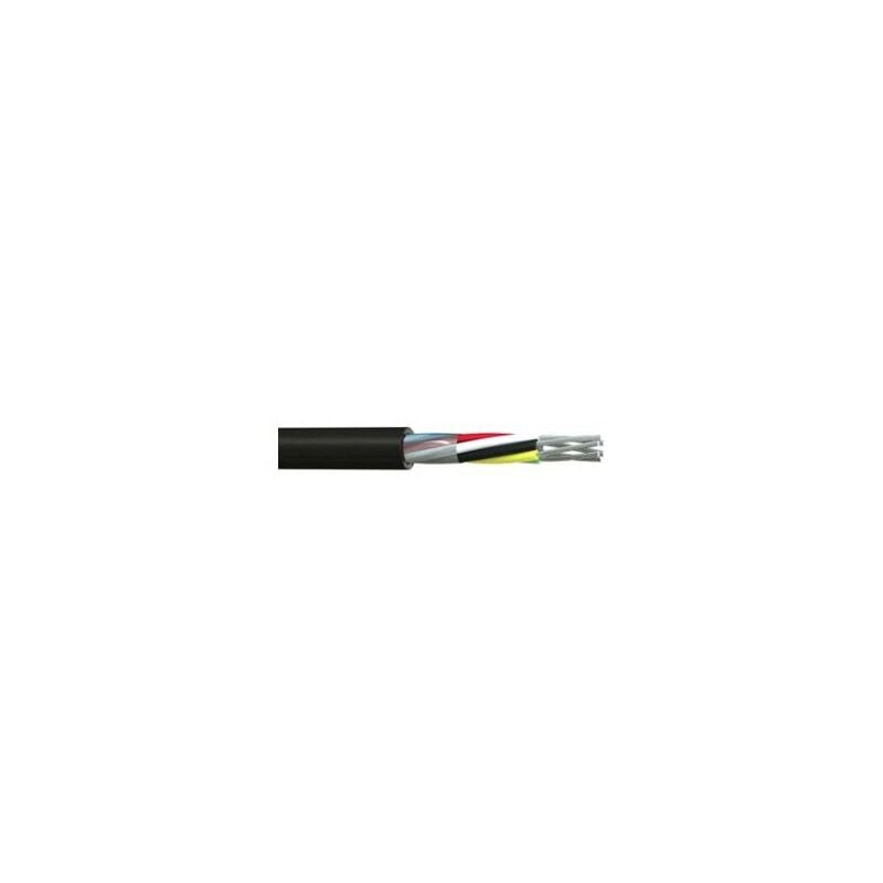 Câble multiconducteur Rs Pro 2 x 0,5 mm², gaine pvc Noir, 25m ( Prix pour Bobine de 25 )