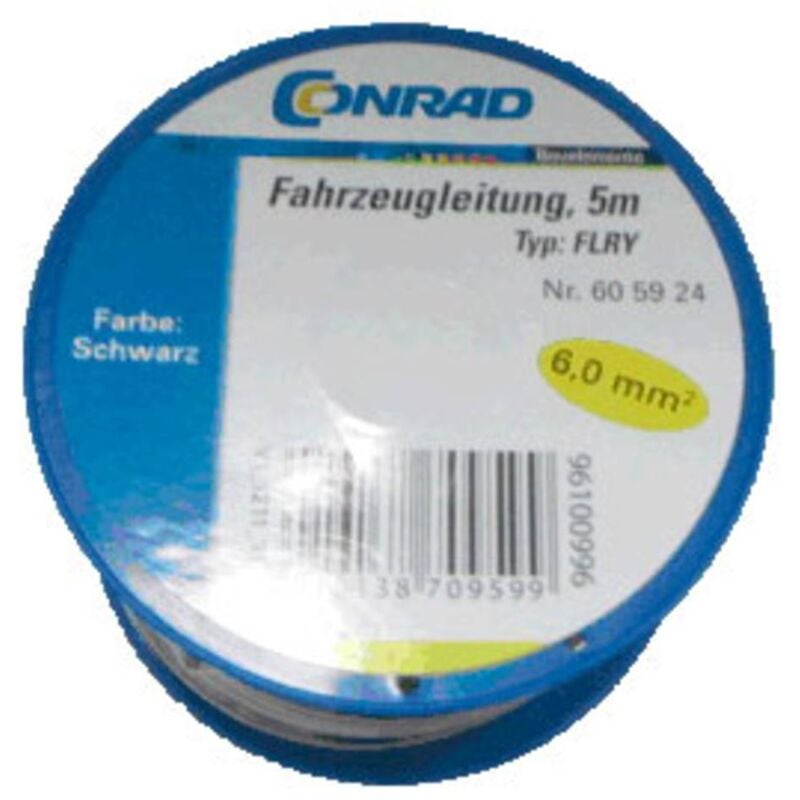 AIV - Câble pour l'automobile flry-b Conrad Components 605924 1 x 6 mm² noir 5 m