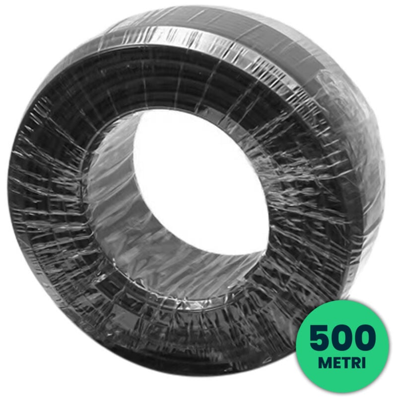 Câble solaire photovoltaïque unipolaire V-tac 6 mm, couleur noire, fabriqué en Allemagne, écheveau de 500 mètres - 11806