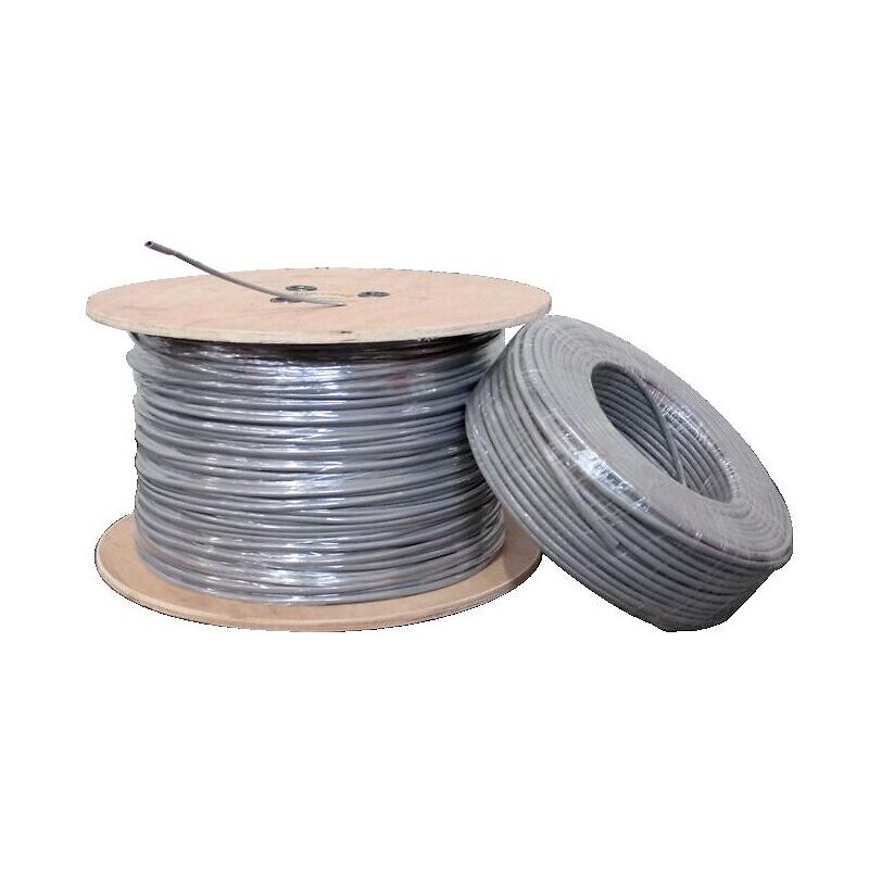 Câble syt AWG20 2P gris en couronne de 100 mètres