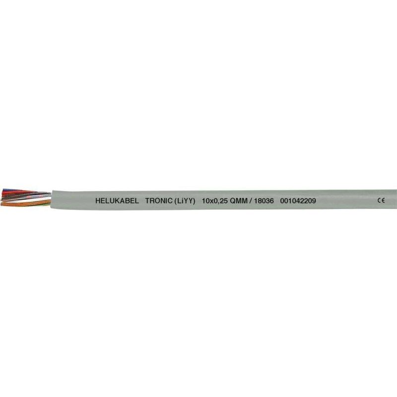 Helukabel - 18085 Câble de données LiYY 2 x 0.5 mm² gris 100 m