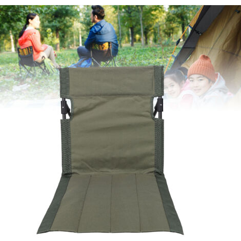 CBNJ001 Faltbarer Campingstuhl, leichter, tragbarer Entspannungs- und Reisestuhl mit Armlehnen und Tragetasche, 51 x 24 cm, 600D Polyester, 1 Stuhl-Set für Strand und Konzerte, Eisengestell, grüne Aus