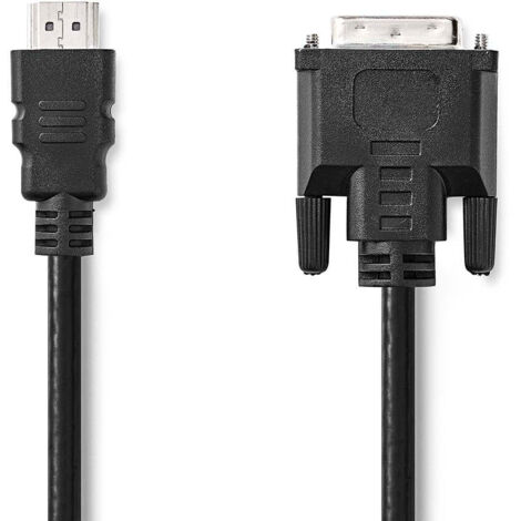 CCGL34800BK30 Câble HDMI , HDMI Connecteur , DVI-D 24 + 1 broches mâle , 1080p , Plaqué nickel , 3.00 m , Droit , PVC , Noir , Label