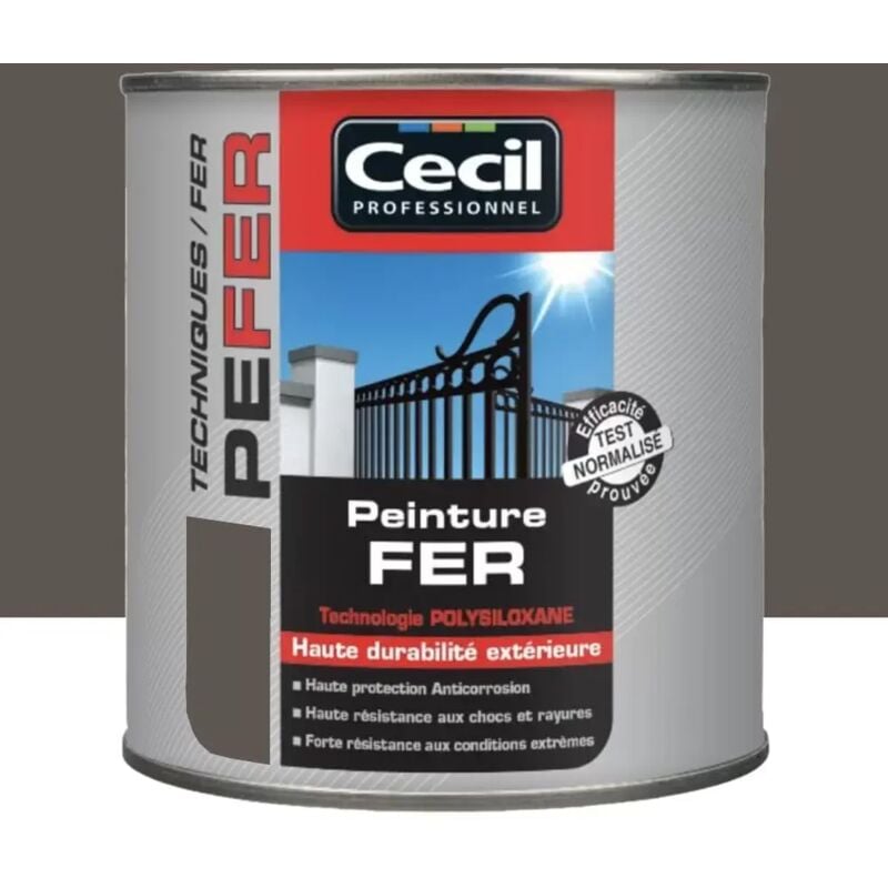 Cecil - Peinture Fer Cécil Professionnel pe fer Brun foncé 0,5 l