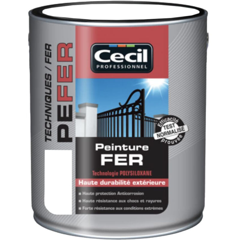 Peinture Fer Cécil Professionnel PE FER Blanc 2,5 L Peinture Fer Cécil Professionnel PE FER Blanc 2,5 L