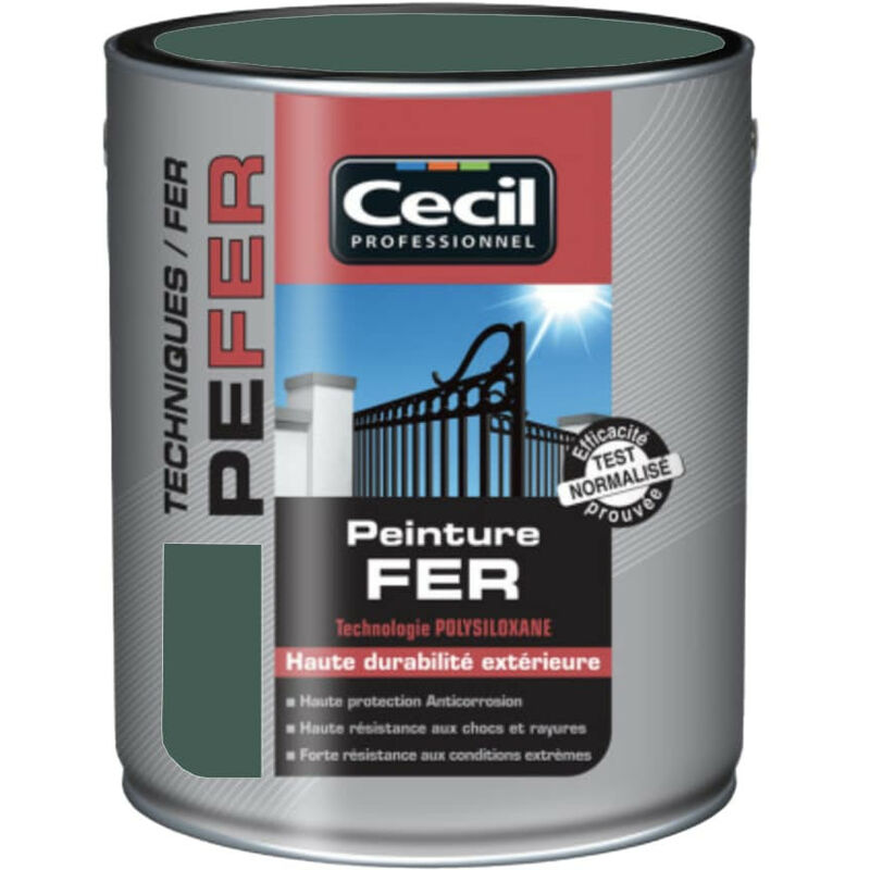 Cecil - Peinture Fer Cécil Professionnel pe fer Vert Normand 2,5 l Cecil - Peinture Fer Cécil Professionnel pe fer Vert Normand 2,5 l
