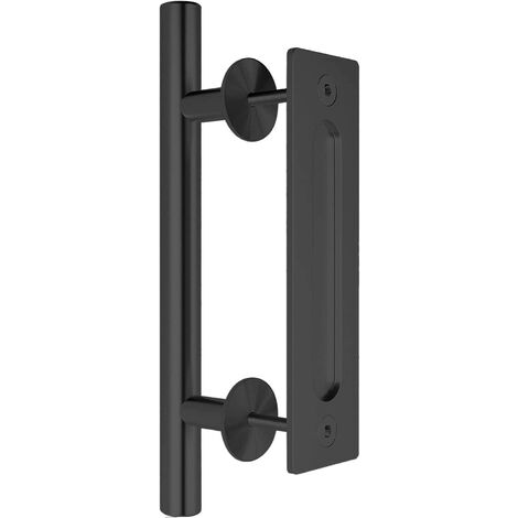 CCJH 30cm Nero Maniglia per porta scorrevole in legno di grana Maniglia maniglia porta interna - maniglia doccia nero