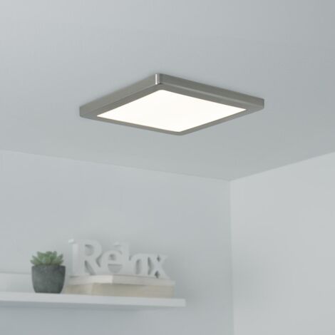 CCT LED Ein-Aufbaustrahler eckig silber 3000/4000/6000K silberfarbiger Abdeckring - Ausführung: 18W 217x217mm