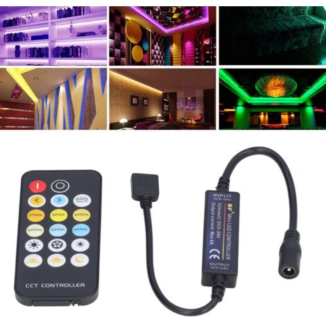 CCT LED-Fernbedienung, kompatibel mit dimmbaren LED-Leuchten, einstellbare Farbtemperatur und Helligkeit, 17-Tasten-Tastatur, Heimdekoration