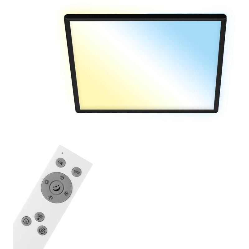 Cct led Panel Briloner leuchten slim s, 22 w, 3000 lm, IP20, noir, plastique, dimmable, cct, 42 x 42 x 2,5 cm