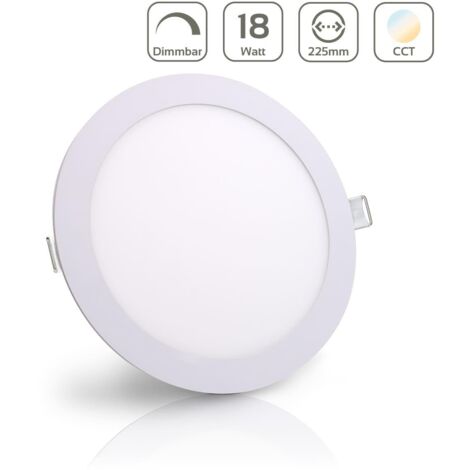 CCT LED Panel Einbaustrahler rund weiss 18W Ø225mm 2700K-6500K