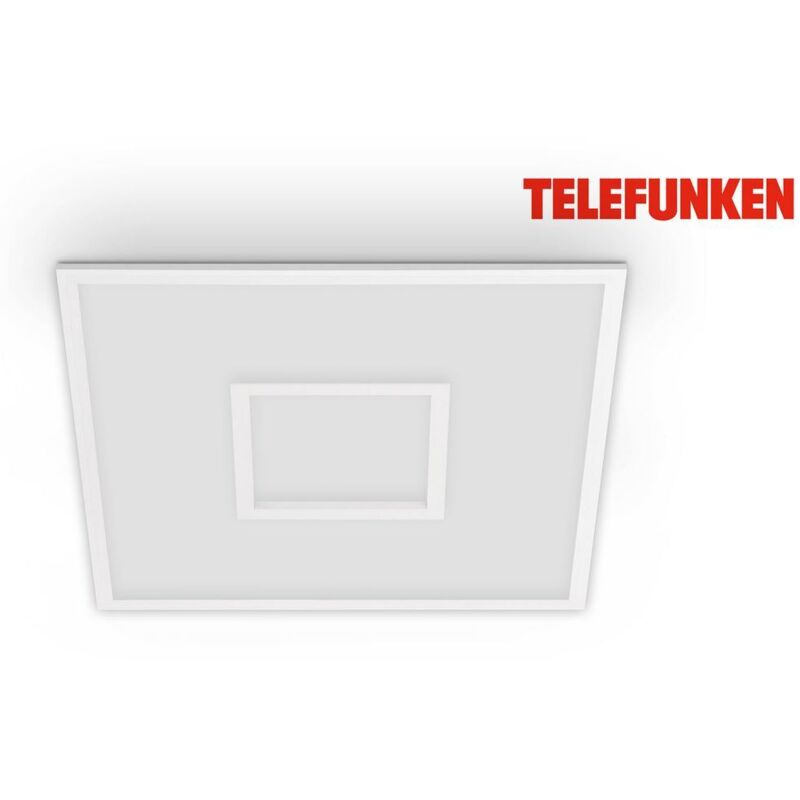 Telefunken - Plafonnier led cct avec lumière centrale rgb et effet rétro-éclairé, 3000-6500K, plafonnier 36W, 3800lm, panneau led à intensité