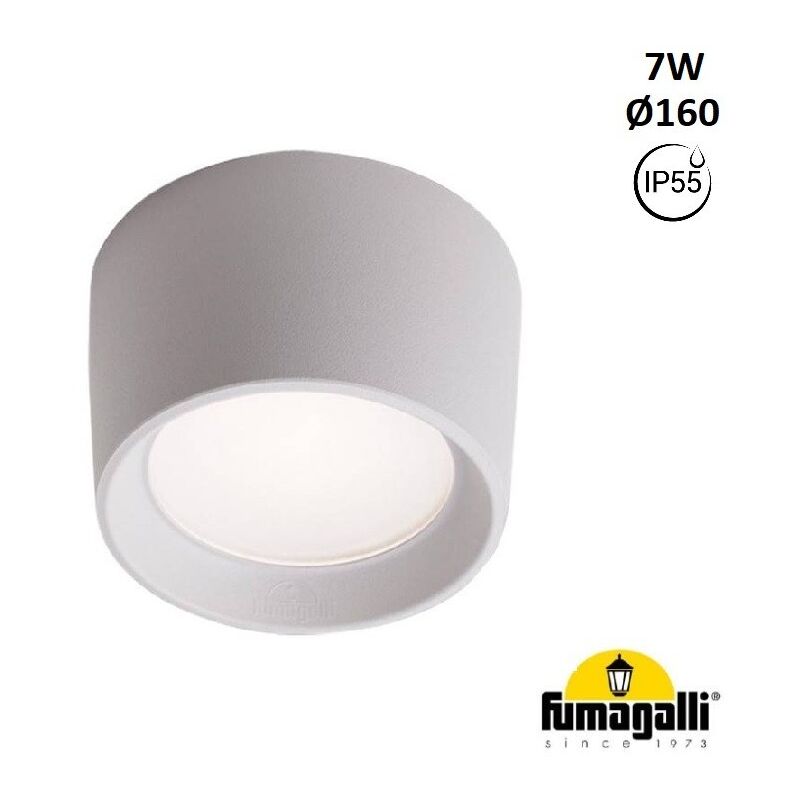 Image of Downlight a soffitto cct Livia 160 Fumagalli 7W - GX53 - IP55 - Bianco