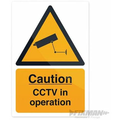 CCTV In Operation Sign - 200 x 300mm Self-Adhesive