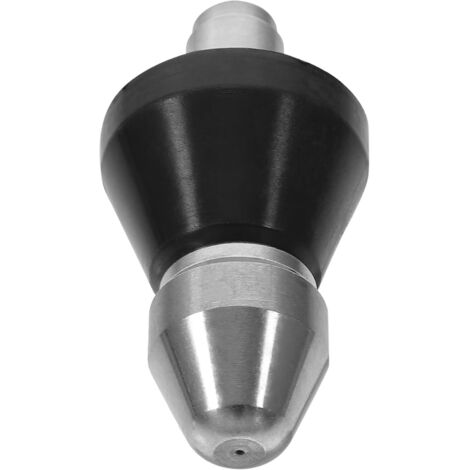 CCYKXA 1/4 Inch High Pressure Washer Nozzle for Sewer Cleaning Compact and Practical Cleaning Machine Accessory Stainless Steel Nozzle for Drain Cleaning, 1 Front Hole and 3 Rear Holes