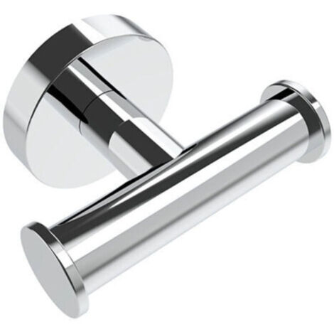 CCYKXA 1 pcs  Double Patère Murale Ronde Crochet Porte Serviette Salle de bain Finition Chrome