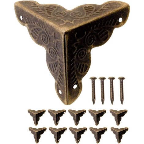 Curated visual reference: Visual Reference: 10Pcs Baseboard Corner Protectors Brass Skirting Board Protectors