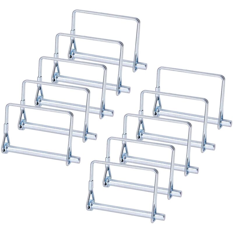 Ccykxa - 10 pack Goupille de blocage d'arbre , 5/16 pouces Pto goupille de verrouillage avec retenue de fil carré pour jardin de pelouse de remorques