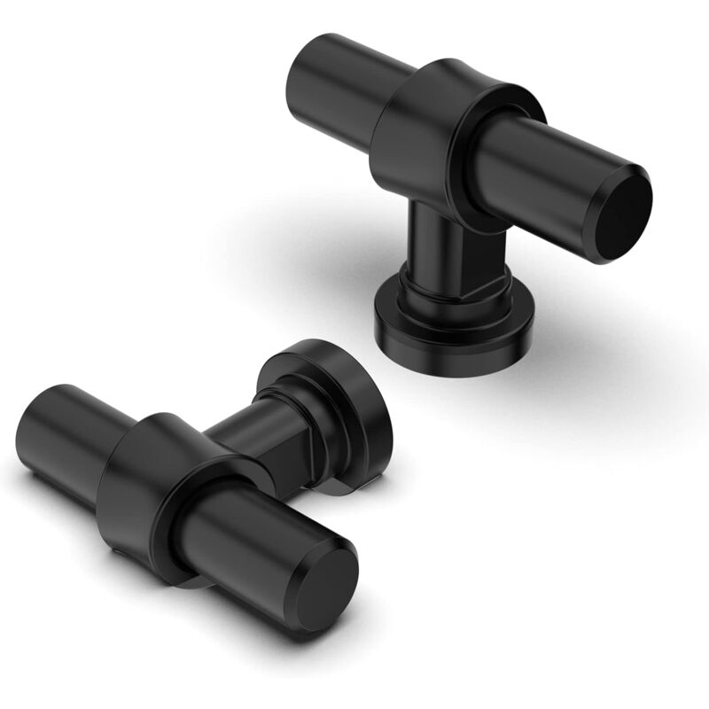 10 pièces Poignées Noir Mat Poignées de Meubles Poignées de Placard Poignées de Cuisine Poignées de Tiroir de Meubles - Ccykxa