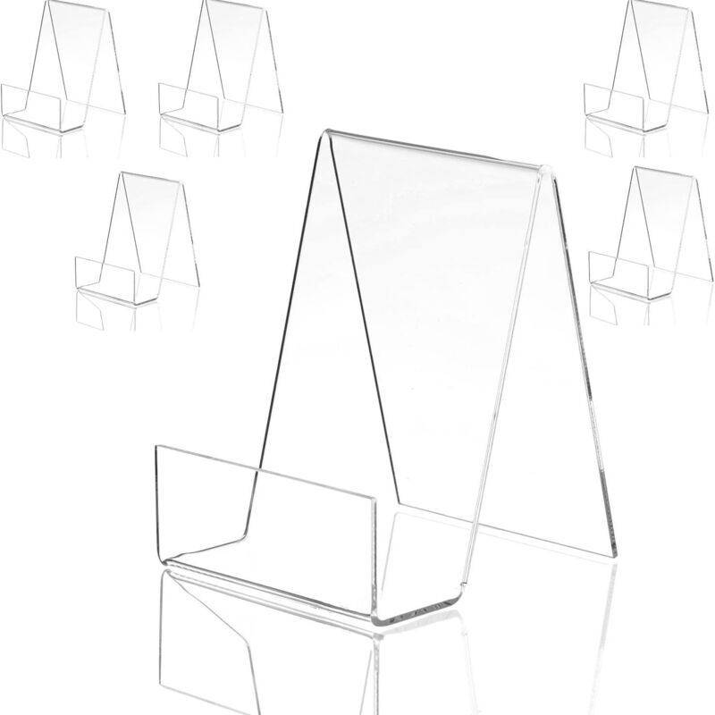 Ccykxa - 10 pièces Support de Livre Transparent en Acrylique Support de Marchandises comme Serre-Livres et Support
