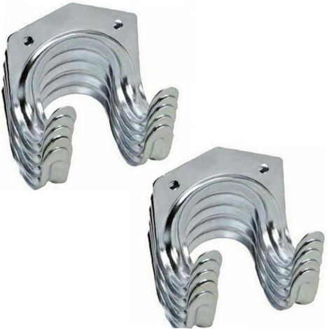 CCYKXA 10 Stück Wandhaken, Metall, Werkzeugaufbewahrung, Doppel-Aufhänger, Hakenhalter, Garten, Küche, Garage