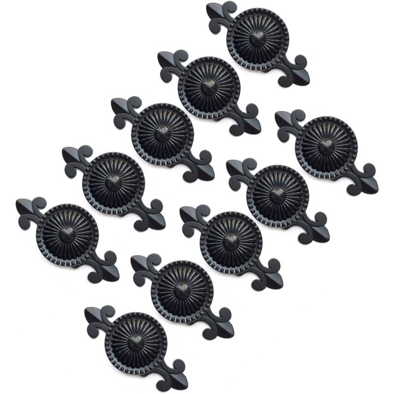 CCYKXA 10er Cabinet Poignée Cabinet Boutons Meubles Boutons Boutons du tiroir Poignées Meubles, Bouton pour Armoire, Tiroir (Noir)