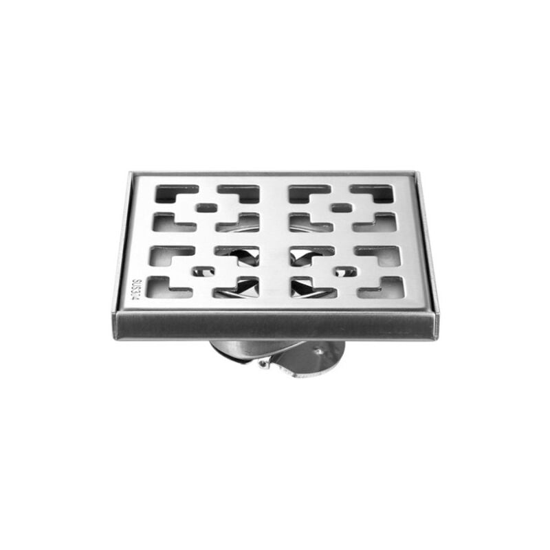 Ccykxa - 10x10cm)Siphon douche à l'italienne Drain de sol Garden 304 en acier inoxydable Grand drain de sol extérieur