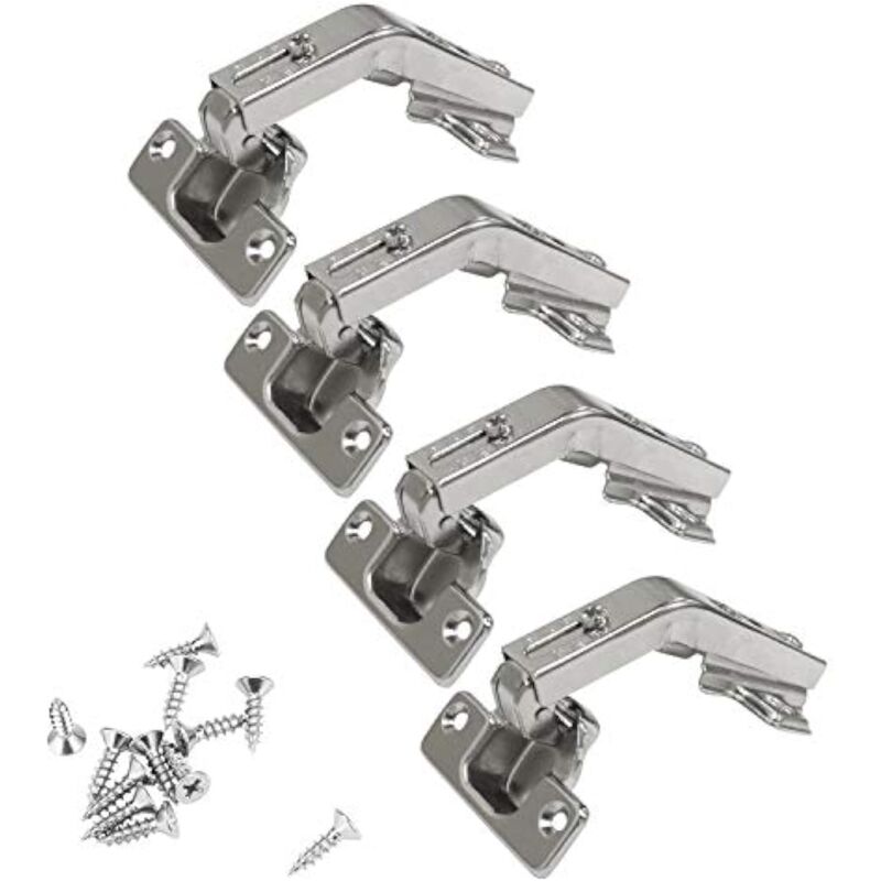 Ccykxa - 135 Degré Charnière de Porte Pliante d'Angle pour Placard Cuisine Armoire Meuble Porte à Angle Combiné Lot de 4