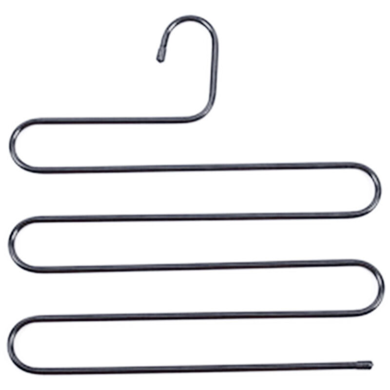 14,17 x 14,17 pouces, lot de 2, noir) S-Type en acier inoxydable vêtements pantalons cintres placard rangement organisateur pour pantalons jeans