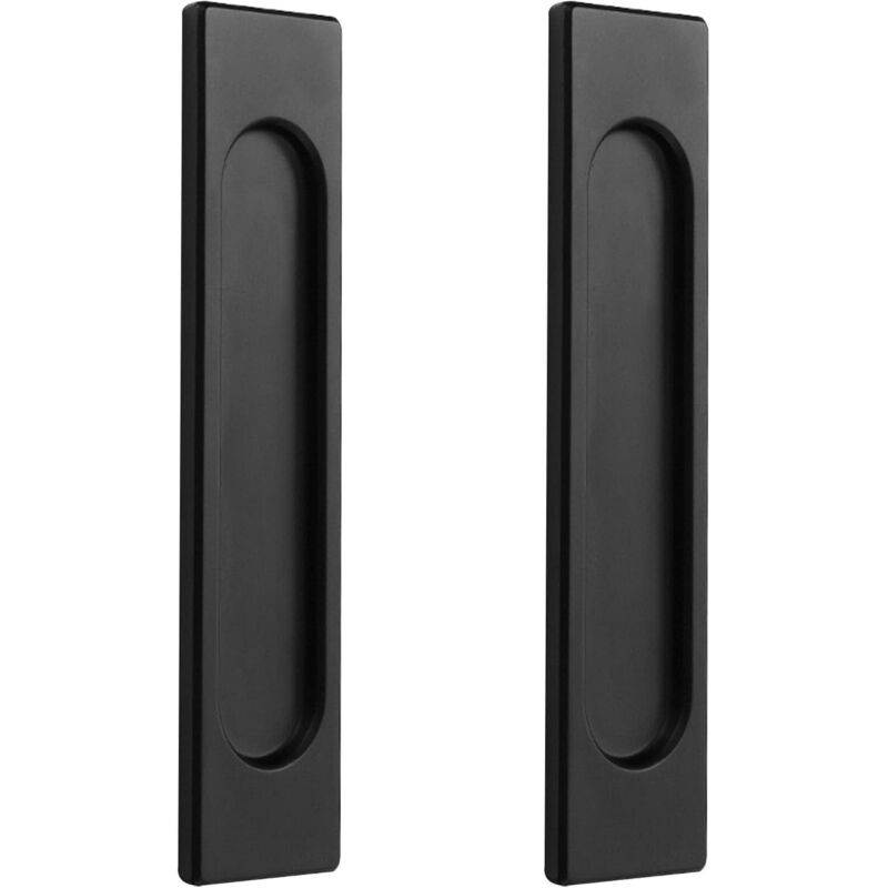 CCYKXA 150mm 2pcs Noir Poignées de Porte Coulissante Angle droit AutocollantesPoignée Porte CoulissanteAlliage D'aluminium or mat sans Perforation