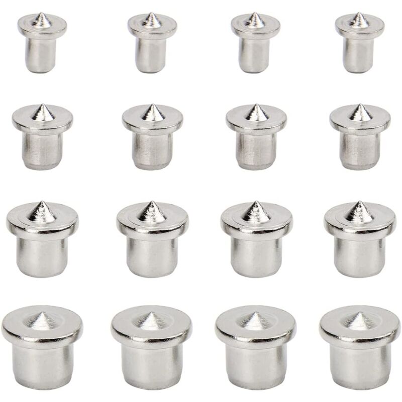 Ccykxa - 16 pièces Alignement de Bois Pointe Centrage de Goujon Outil de Centrage de Goujon pour le Travail du Bois au Centre de la Goupille, 6 mm 8