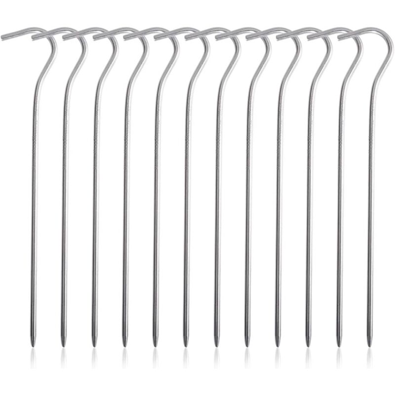 16.5cm Canopy Nail Camping Piquets de Tente en Titane, Clous de Tente de Camping ultralégers, piquets de Tente Portables d'extérieur de 20cm,