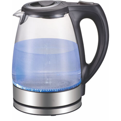 CCYKXA 1.8L Glass Kettle  2200W  Stainless Steel  Tea Kettle  100% BPA Free  Keep Warm Function