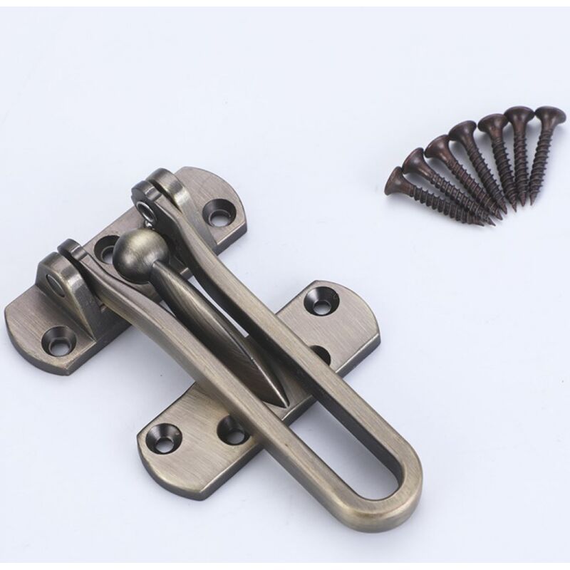 Ccykxa - 1Pack Security Door Lock Steel Window Guard Lock Entry Door Without Chain Lock Latch For Window Door, Prevents Break-in