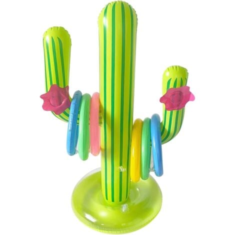 CCYKXA 1pc Inflatable Cactus Toy 6 Clips Garden Bar Accessories Pool Party Decorations Swimming Accessories Inflatable Pool Ring