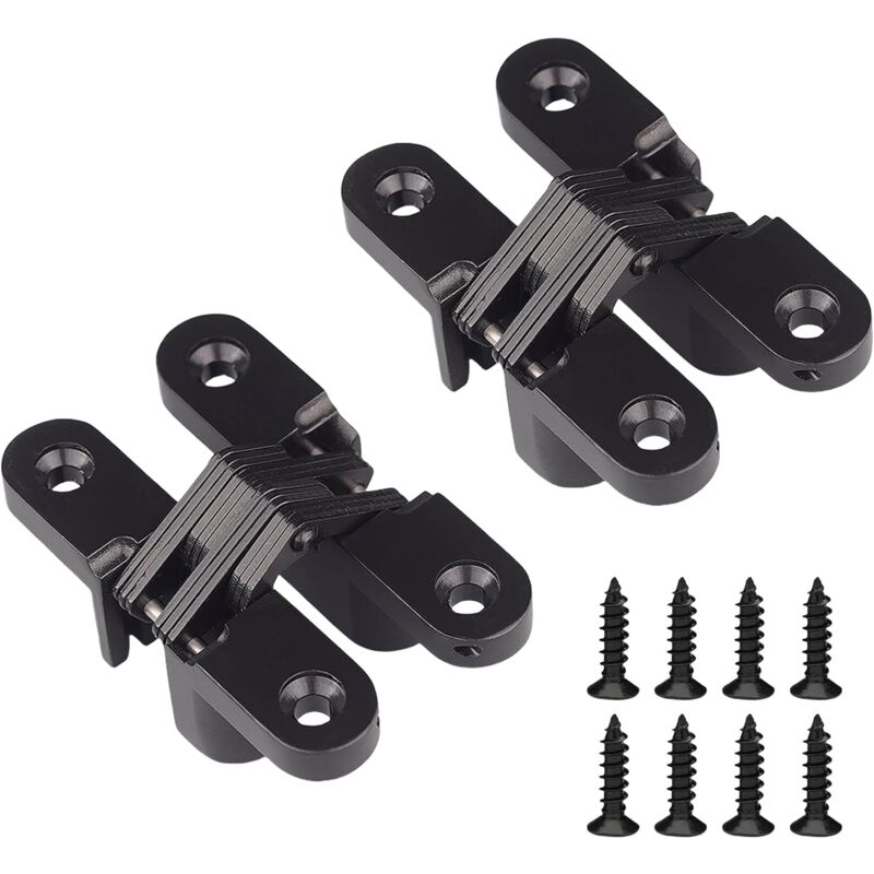 Ccykxa - 2 Pack Charnière Invisible, Porte Pliante à 180 Degrés pour Charnière Porte, Charnière Porte Charnière de Porte pour Meubles, Charnière
