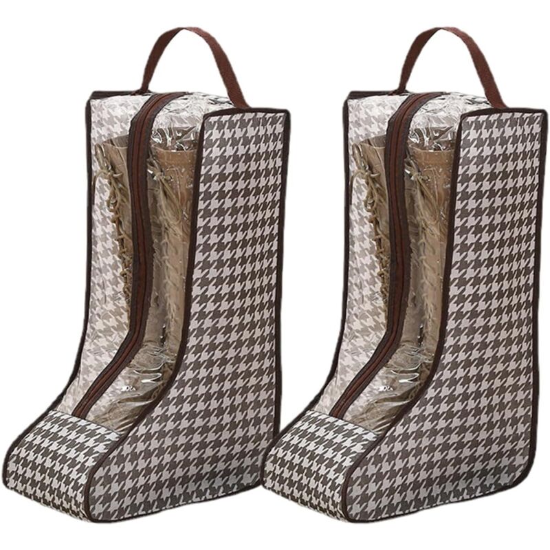CCYKXA 2-Piece Boot Storage Bag Set, Transparent Shoe Bags, Dustproof Shoe Storage Bag, Protective Boot Bag, Storage Bag for Long Boots (Long + Long)