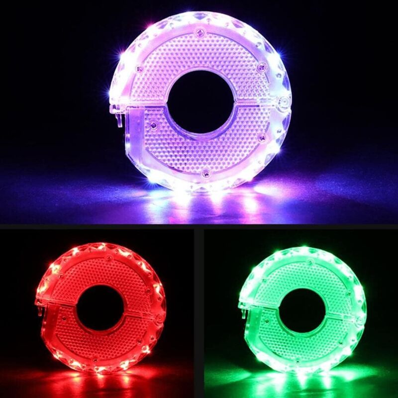 CCYKXA 2-Piece Rechargeable Bicycle Wheel Lights, Cool LED Bicycle Tire Lights, Rechargeable Bicycle Wheel Hub Lights, 7 Colors, 15 Modes, LED Lights