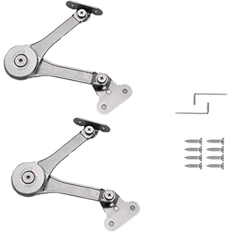 Ccykxa - 2 Pièces Armoire Meuble Ascenseur, Support Charnière Boîte, Charnières Réglables pour Couvercle, Pour Portes de Meubles, Armoires, Dessus de