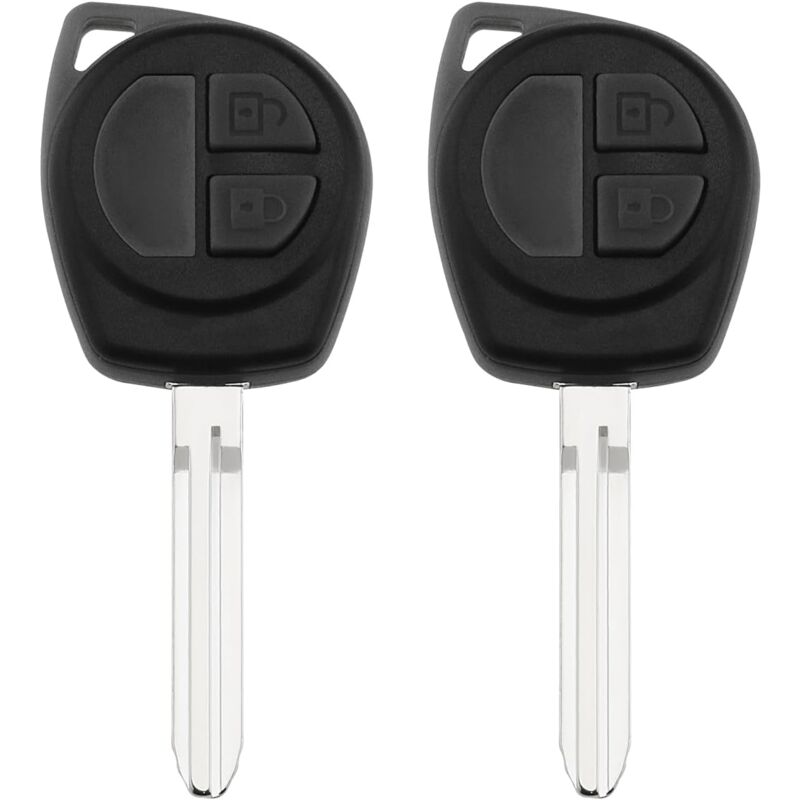 Ccykxa - 2 Pièces Coques de Rechange pour Clé de Voiture Clavier à 2 Boutons Compatible avec Suzuki Compatible avec Alto Compatible avec Baleno