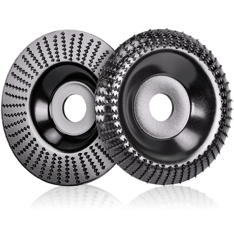 Ccykxa - 2 Pièces Disques Bois pour Meuleuse Angle ø 125 mm x 22mm, Meuleuse à Bois Rapide Couper et Disques Abrasifs pour Meuleuse d'angle,