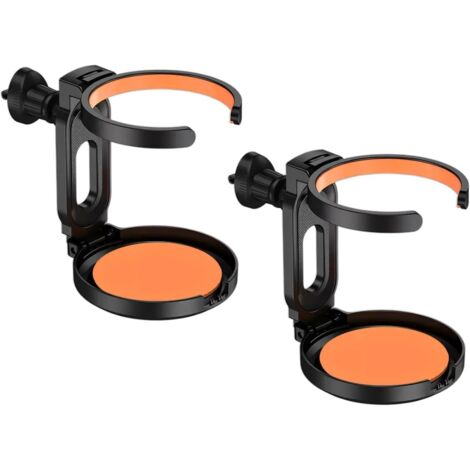 Lot De 2 Porte-Bouteilles Voiture En Acrylique Noir - Support Gobelet Pour Porte Et Fenêtre