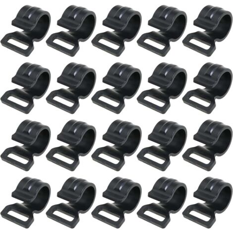 CCYKXA 20 Pcs Tent Pole Clips, Plastic C-Clamps for Camping Awning, Small Portable C-Clamp, Awning Hooks for Party, Camping, Indoor and Outdoor Tent Plastic Hook