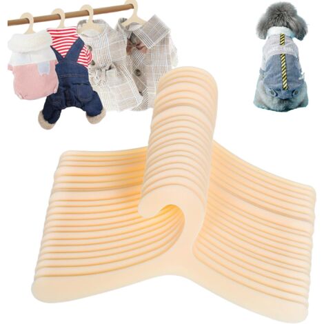 CCYKXA  20 Perchas de Plástico para Mascotas, Perchas Miniatura para Ropa de Cachorro, Perro, Muñeca, Gatito