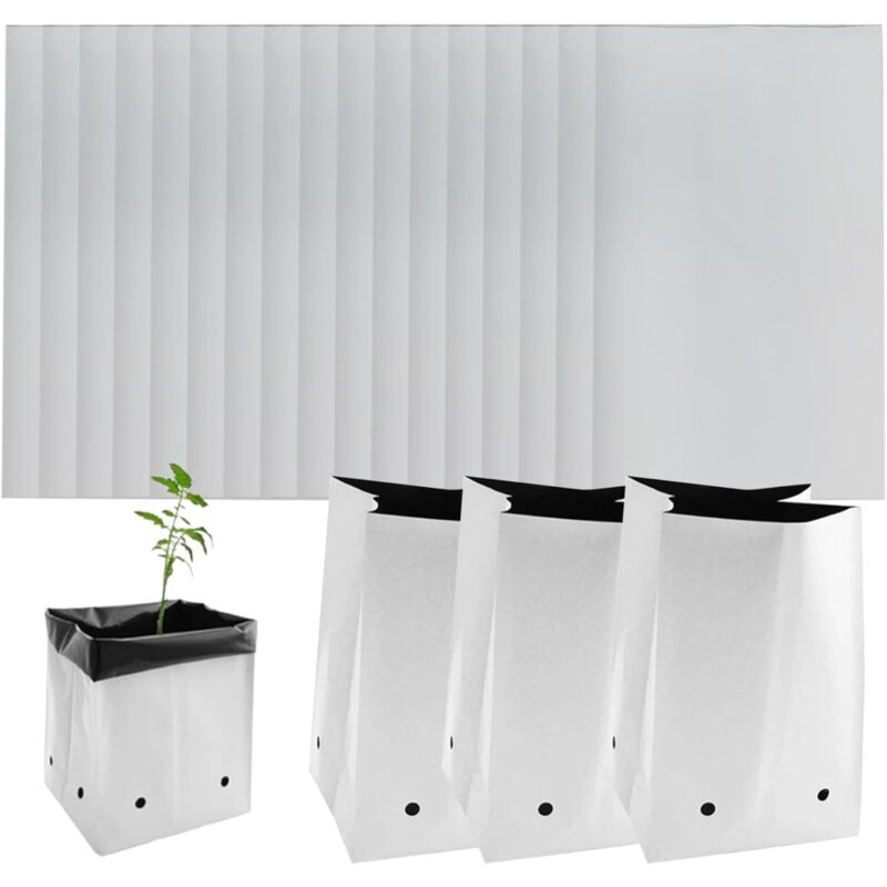 20 pièces Sacs de culture en plastique sacs de semis sacs de pépinière sacs de culture de plantes sacs de jardinière pour le jardinage sacs de