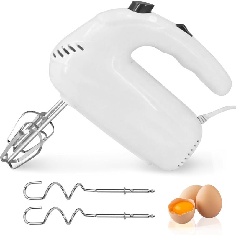 CCYKXA 200W Electric Whisk, 5-Speed Electric Mixer, Hand Mixer with 4 Whisks, Egg Beaters, Cream, Dough, Small Kitchen Appliance