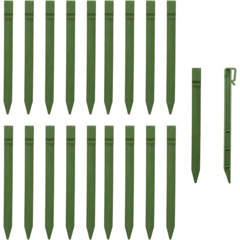 CCYKXA 20pcs 24cm Plastic Ground Anchor Pegs for Garden Edging, Patio, Tent (Green 20pcs)