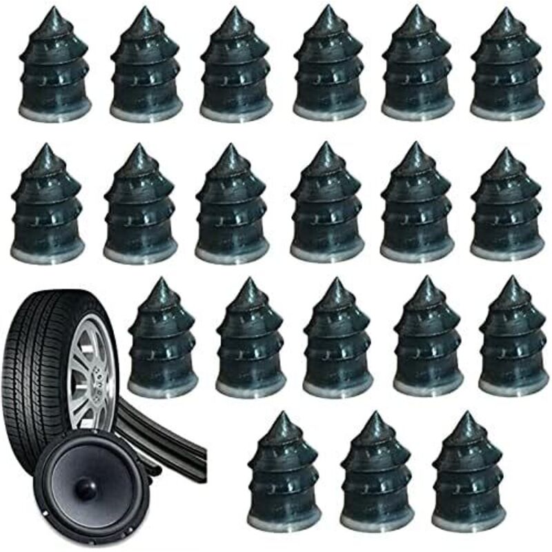 Ccykxa - 20Pcs Rubber Nails for Car Motorcycle Tire Repair, 10Pcs Large Rubber Nails, 10Pcs Small Rubber Nails, Self-Service Tire Repair Without