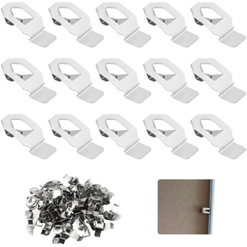 CCYKXA 24 Pieces Picture Frame Clips, Spring Frame Clips, Hanger Clasps, Metal Spring Swivel Clips, Back Plate Fixings for Paintings, Mirrors, Photo